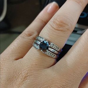 1 Carat Black Diamond Solitaire Engagement ring